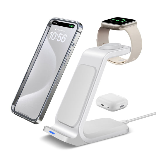 Wireless Charger Dock Charging Station 3 in 1 for Apple Watch, Airpods and iPhone 16 15 14 13